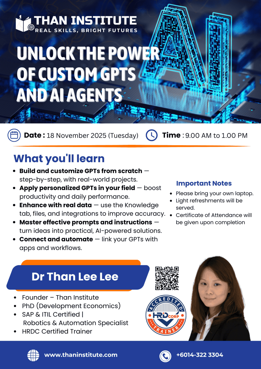 Custom GPT Mastery Course Malaysia